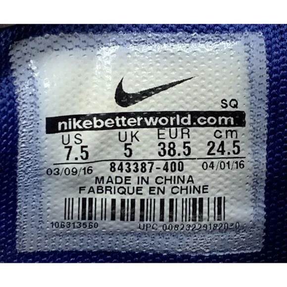 Nike Women Air Max 1 Ultra Flyknit Running Shoes Photo Blue Rose Blast Size 7.5 - Picture 9 of 16